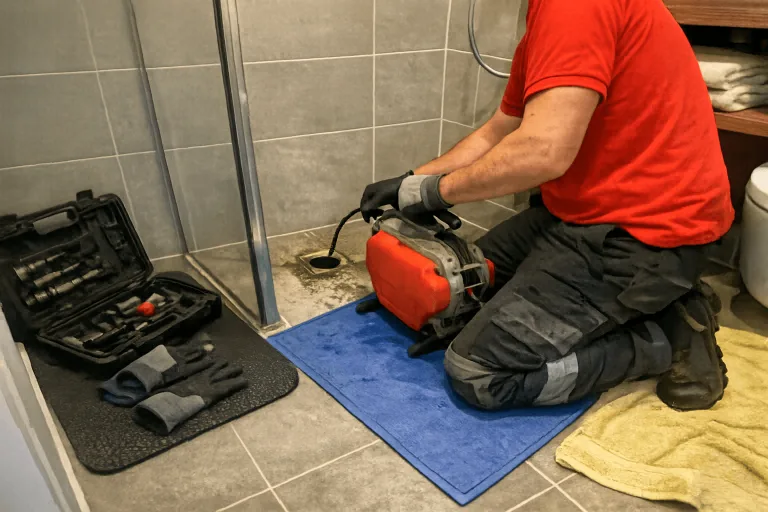 Monteureinsatz bei einer akuten Rohrverstopfung in einer Wohnung